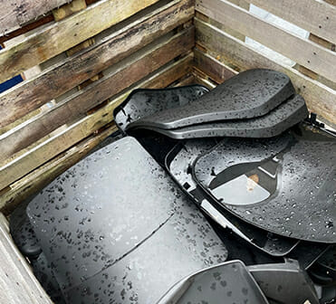 plastic-recycling recycling plastic from chairs in AU