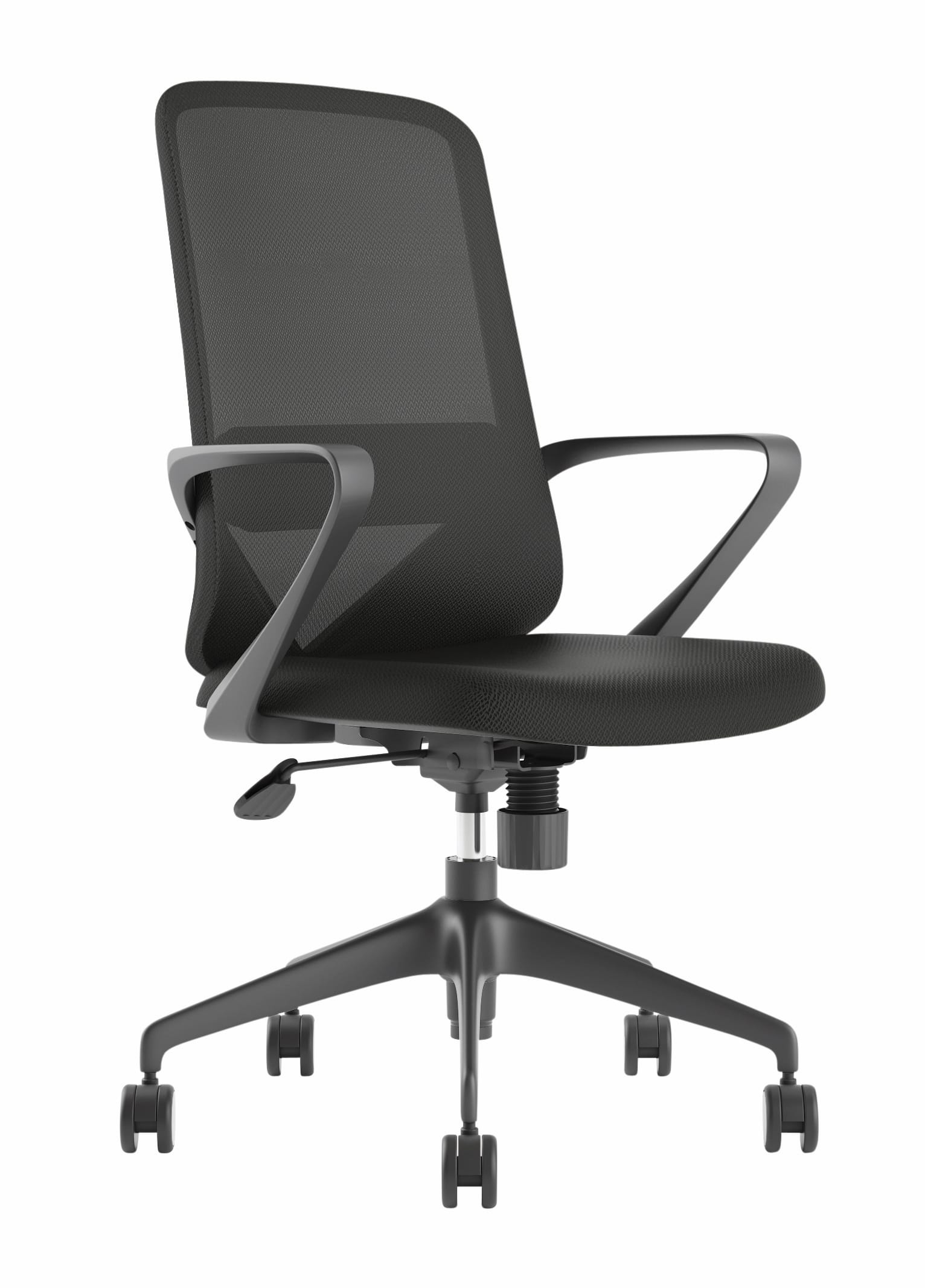 Mondo Mistral_798A-M3_Black_Front Angle_MR Konfurb Arco Soft Seating Animation of the Arc configuration