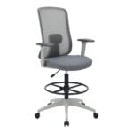 Buro Elan Drafting Light grey Front angle clearcut image