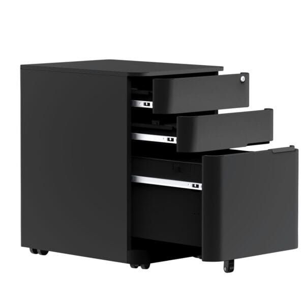 Mobile Pedestal Black Front angle