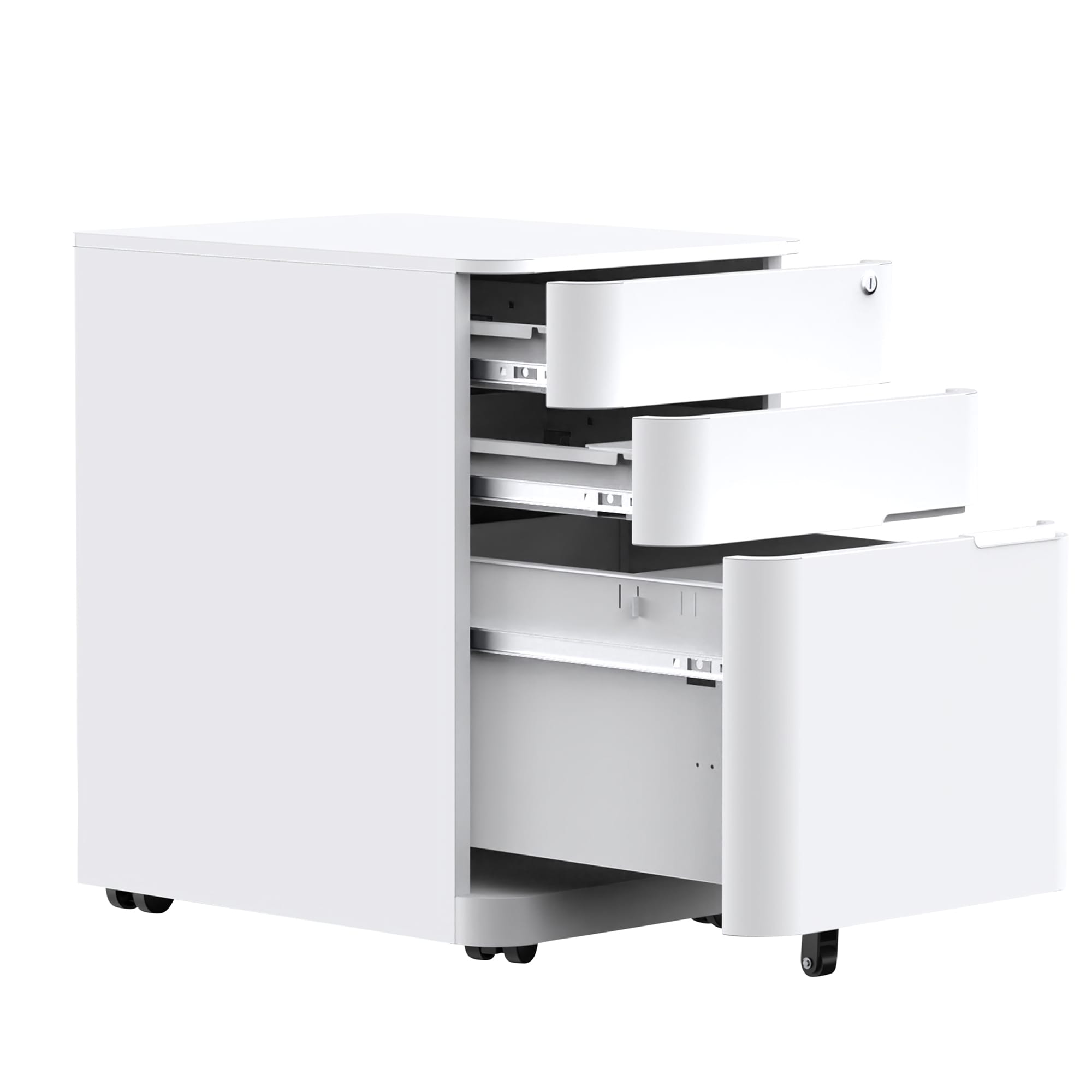 Mobile Pedestal White front angle