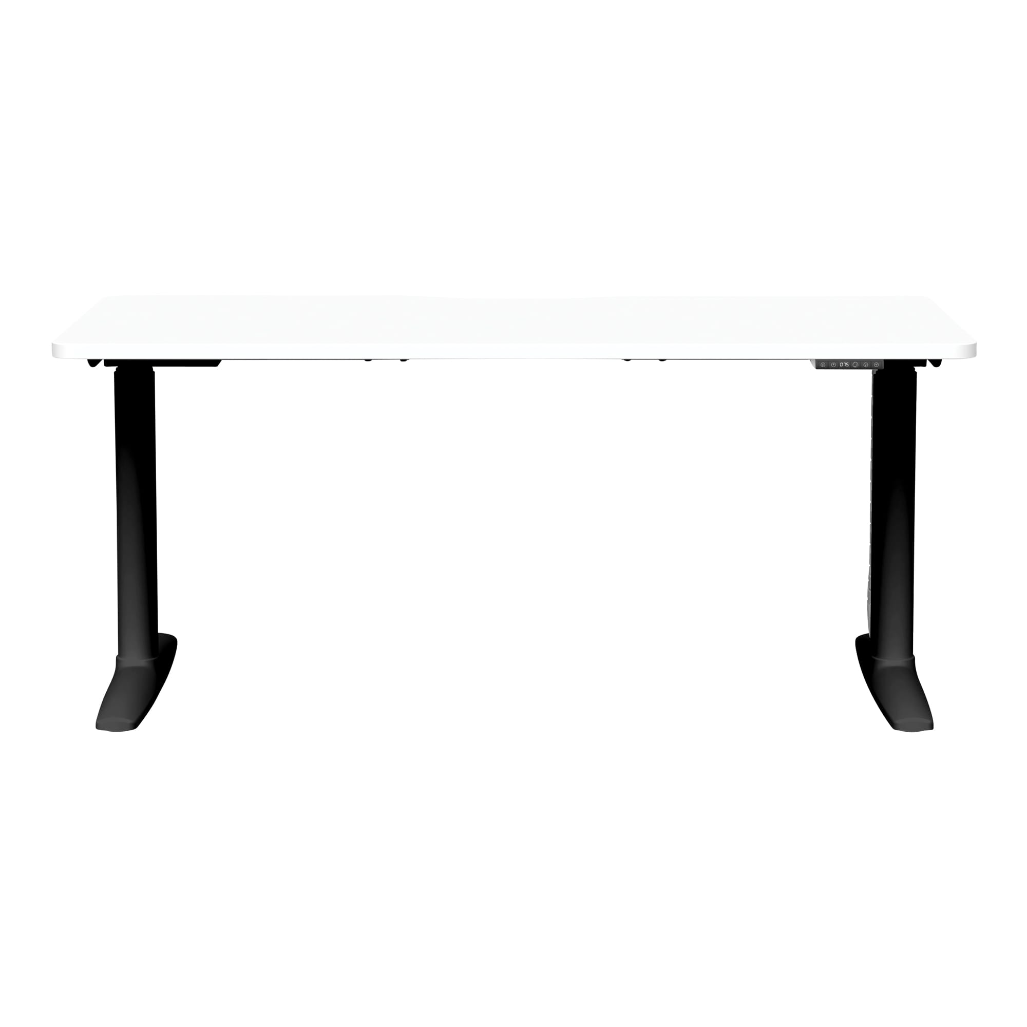 Buro Syntra Single Height Adjustable Desk 1500x750 Black frame front