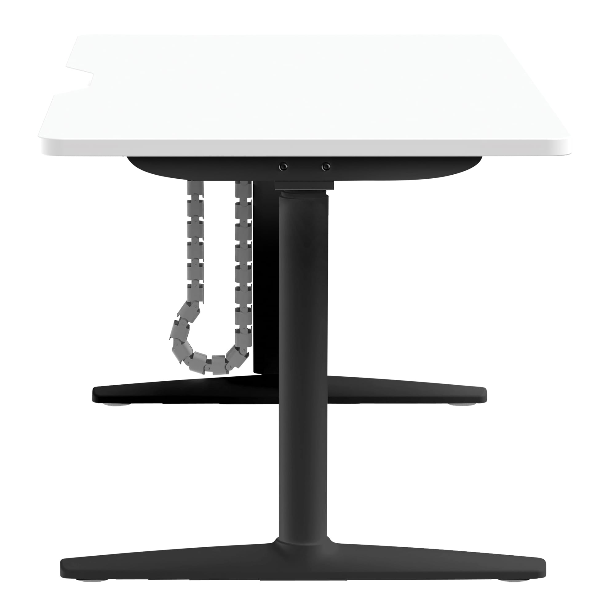 Buro Syntra Single Height Adjustable Desk 1500x750 Black frame side