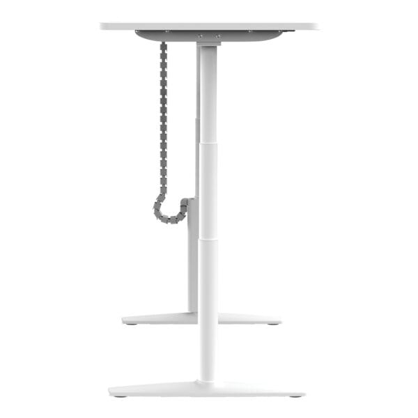 Buro Syntra Single Height Adjustable Desk 1500x750 white highest position side