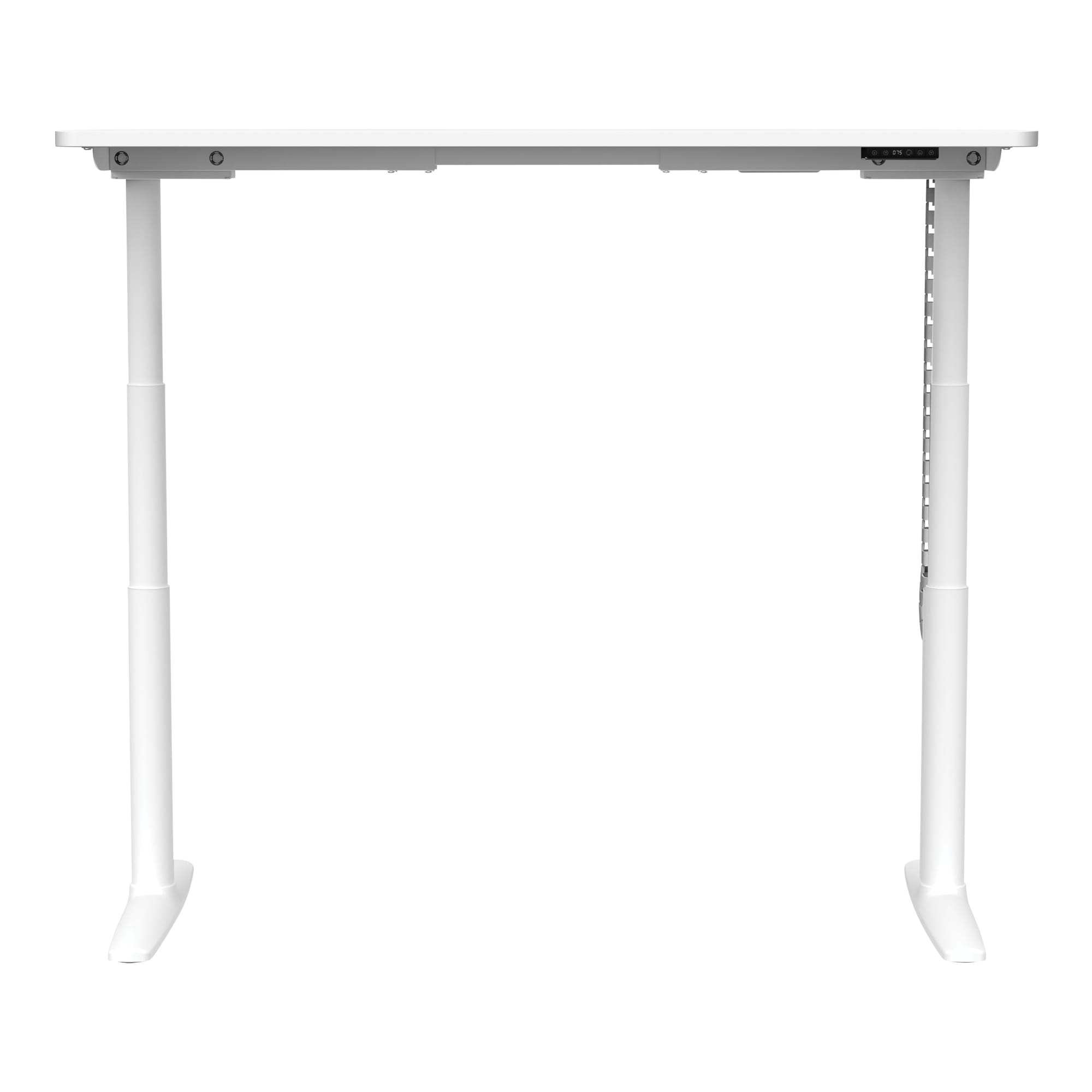 Buro Syntra Single Height Adjustable Desk 1500x750 white highest position front