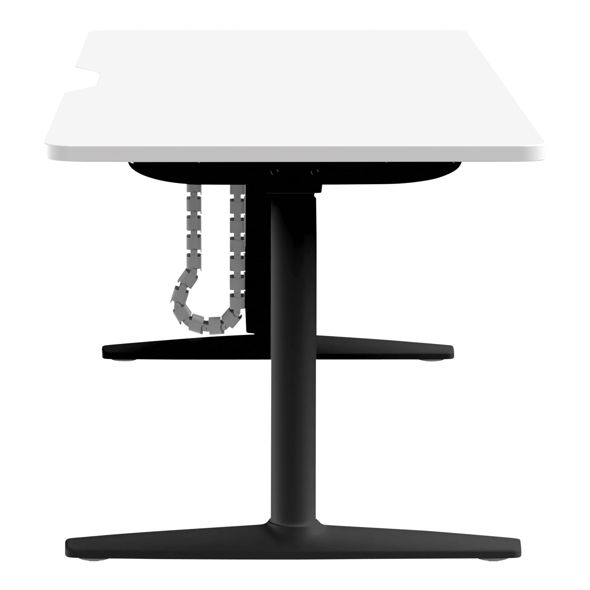 Buro Syntra Single Height Adjustable Desk Black frame side