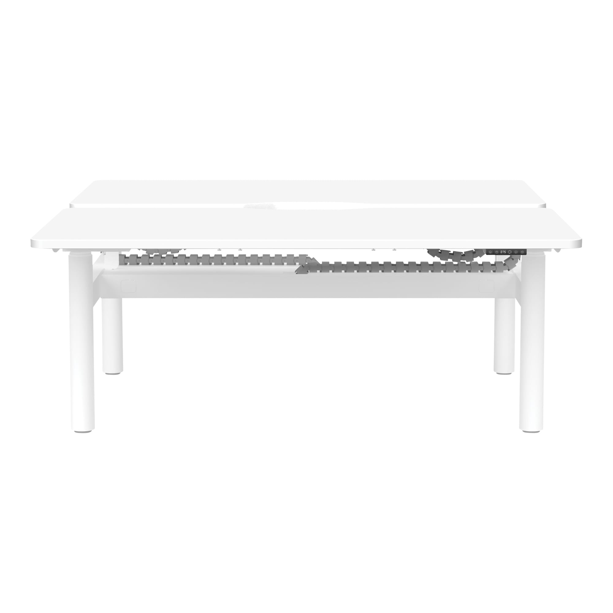 Buro Syntra Back to Back Height Adjustable Desk white front