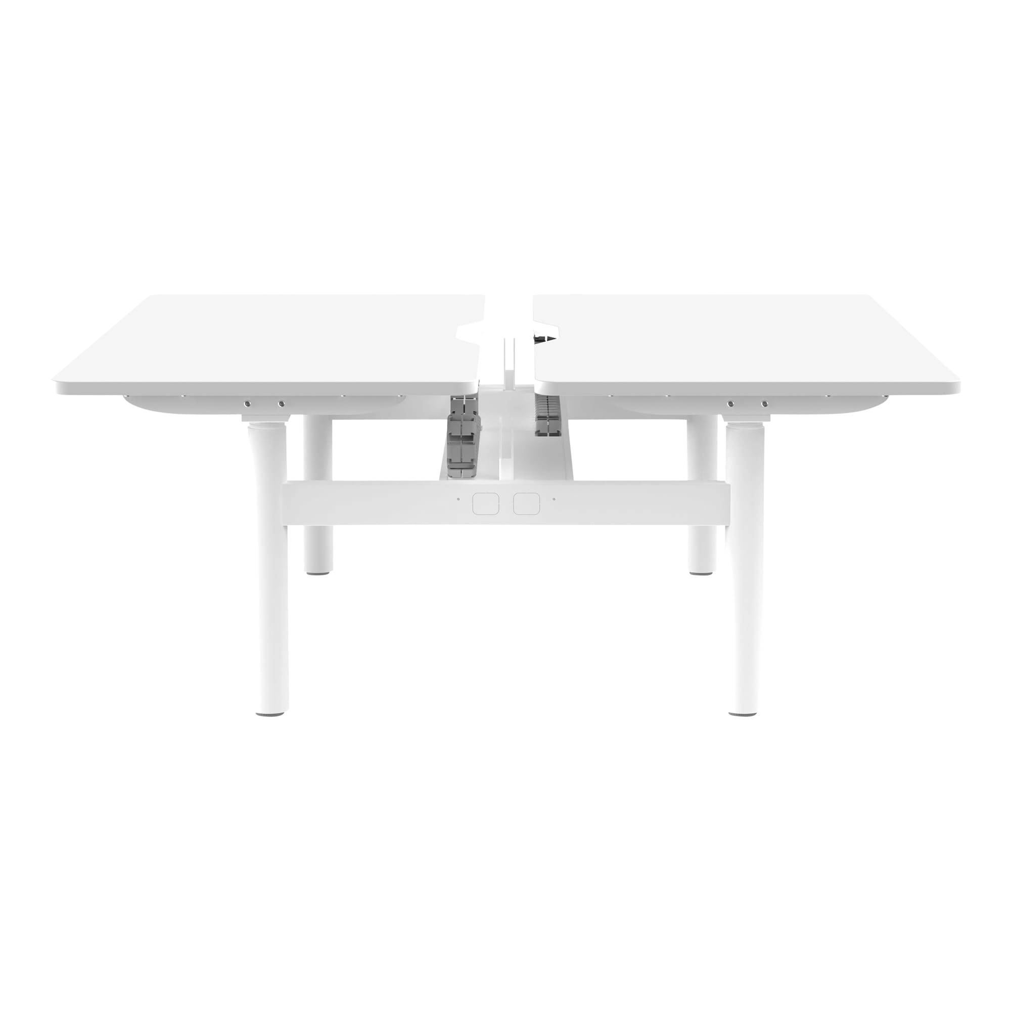 Buro Syntra Back to Back Height Adjustable Desk white side
