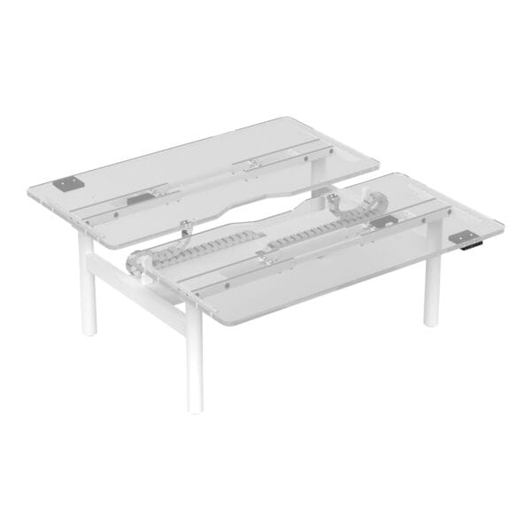 Buro Syntra Back to Back Height Adjustable Desk white ghost