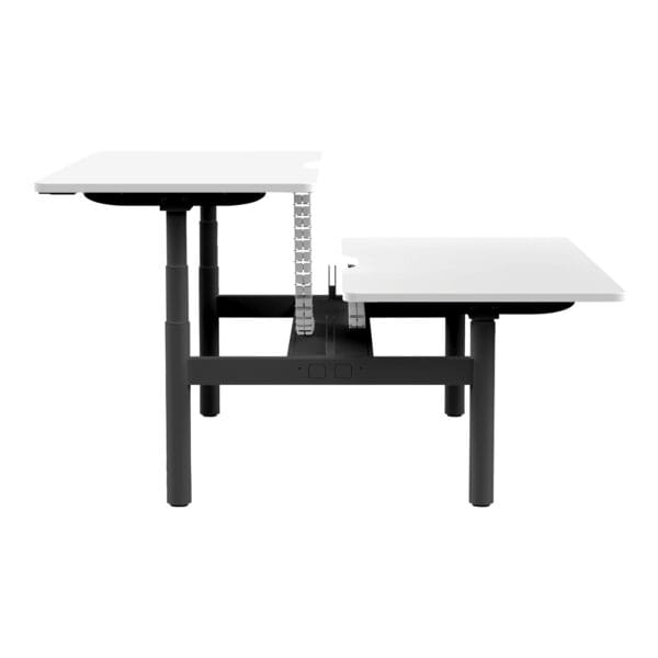 Buro Syntra Back to Back Height Adjustable Desk black frame side