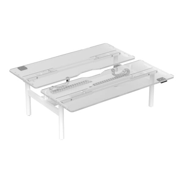 Buro Syntra Back to Back Height Adjustable Desk white ghost