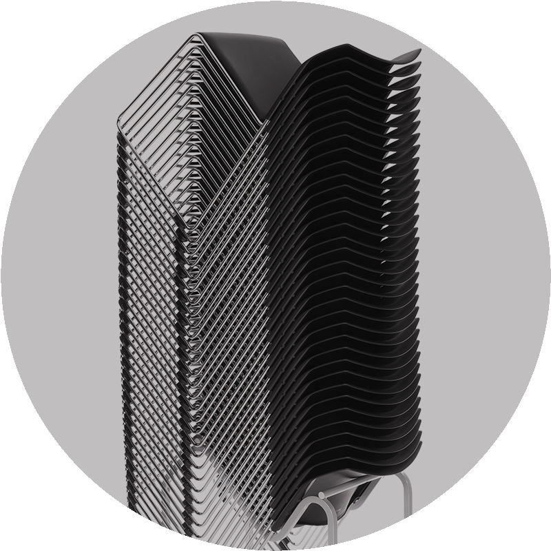 buro maxim stacked conference chairs