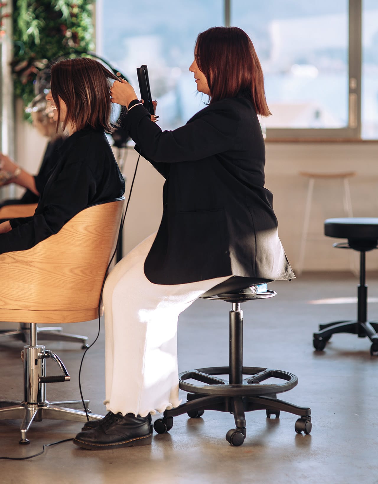 buro polo stools in hairdressers