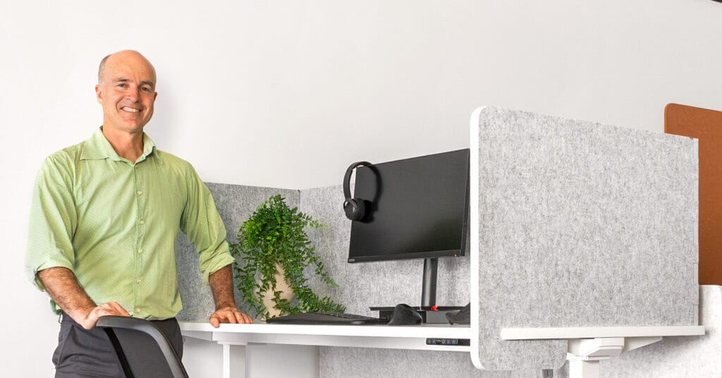 dave hall with Buro standing desk