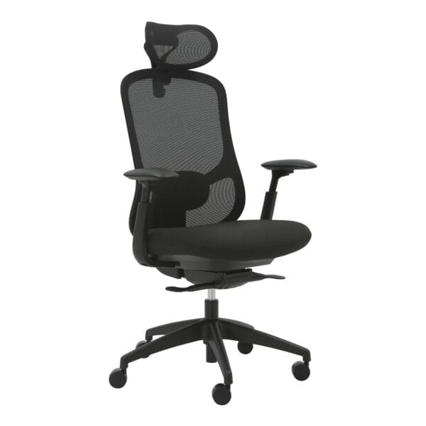Buro Quantum Mesh Back with arms and headrest clearcut image