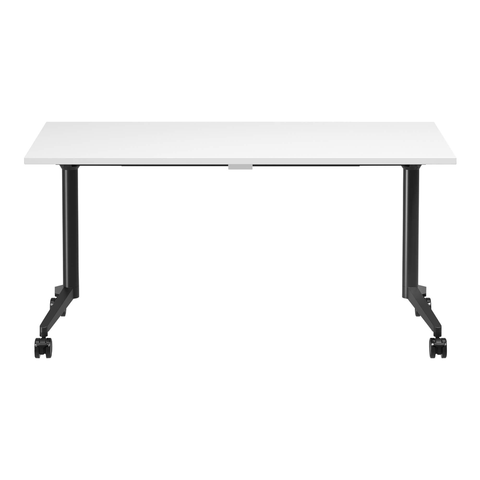 Flip Training Table with castors 1500x750 Front White/Black Frame
