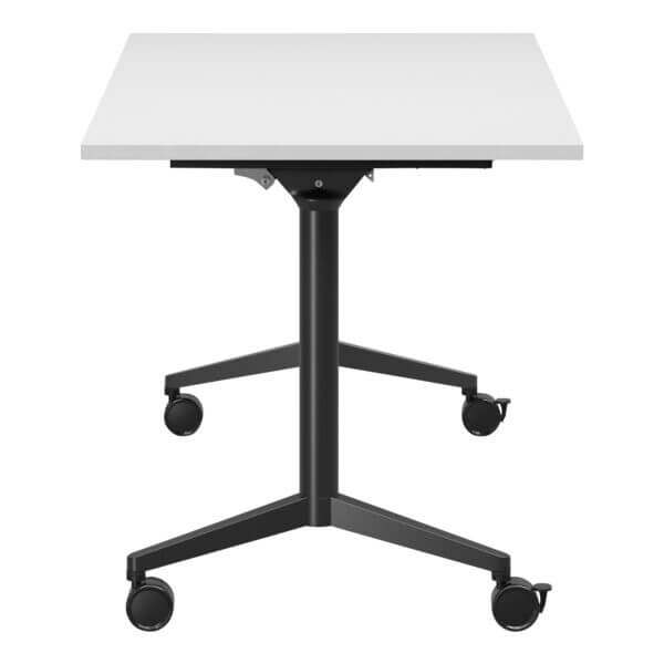 Flip Training Table with castors 1500x750 side White/Black Frame