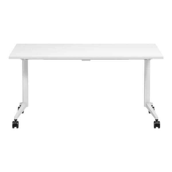 Flip Training Table with castors 1500x750 Front White