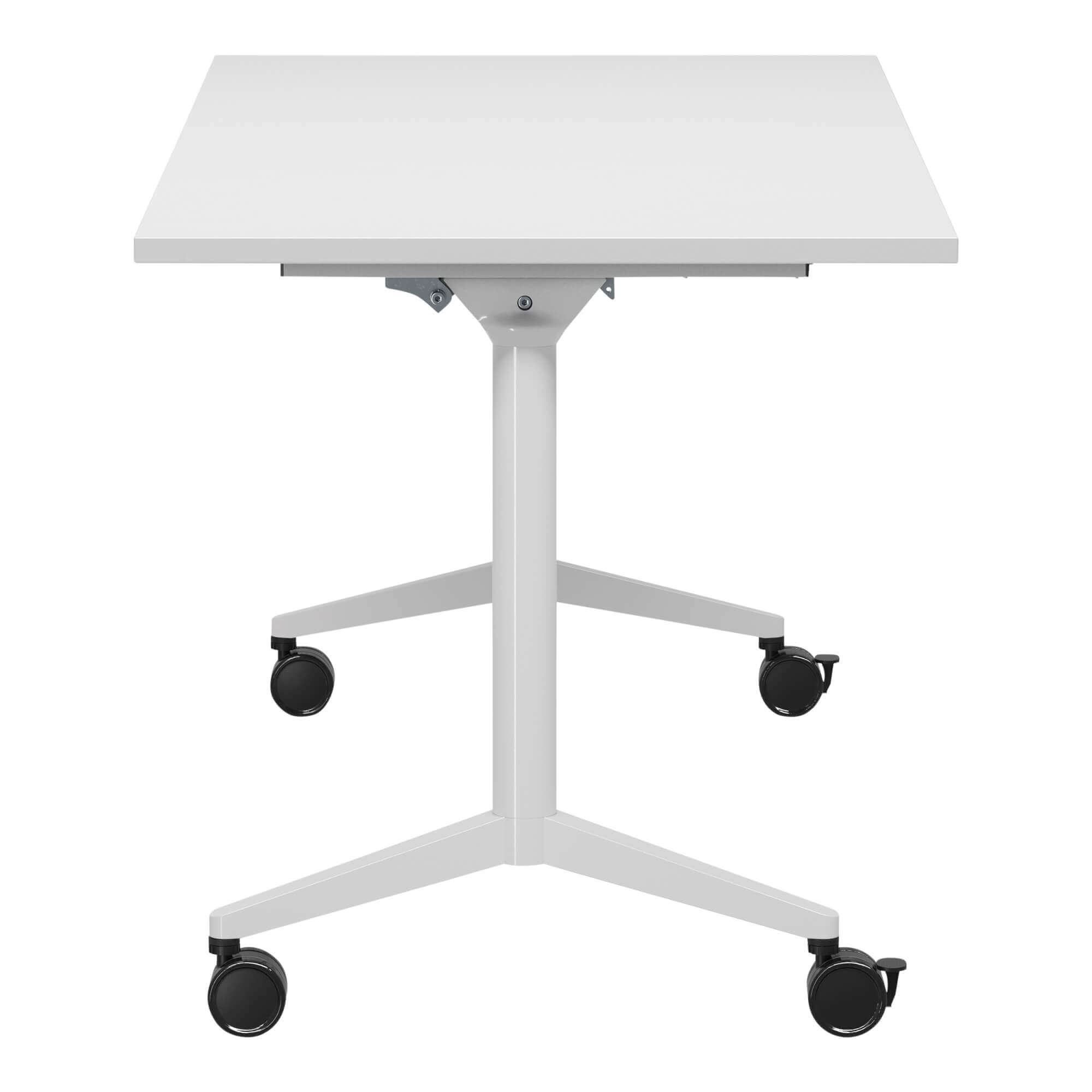 Flip Training Table with castors 1500x750 side White