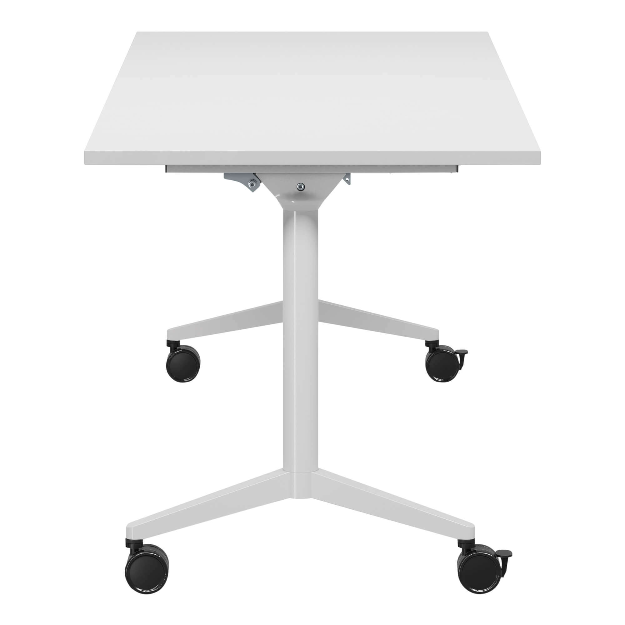 Flip Training Table with castors 1800x750 side White