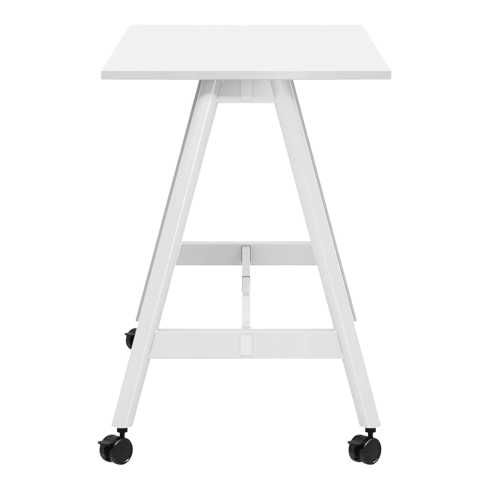 A Frame High Training Table with castors 1500x750 side White