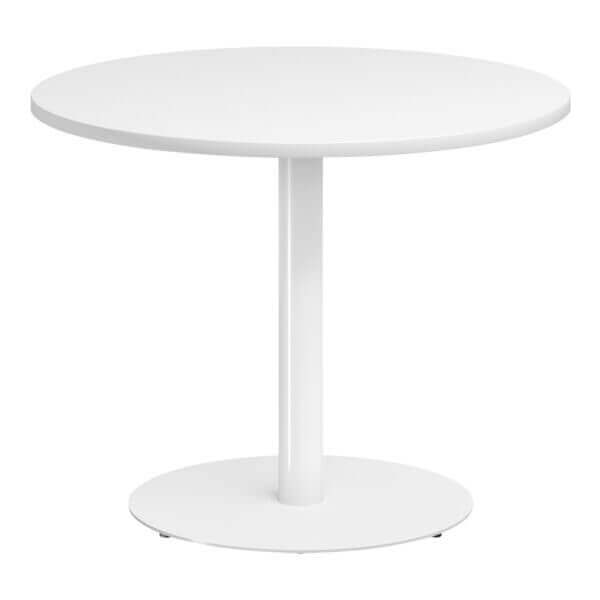 round meeting table 900mm DIA white