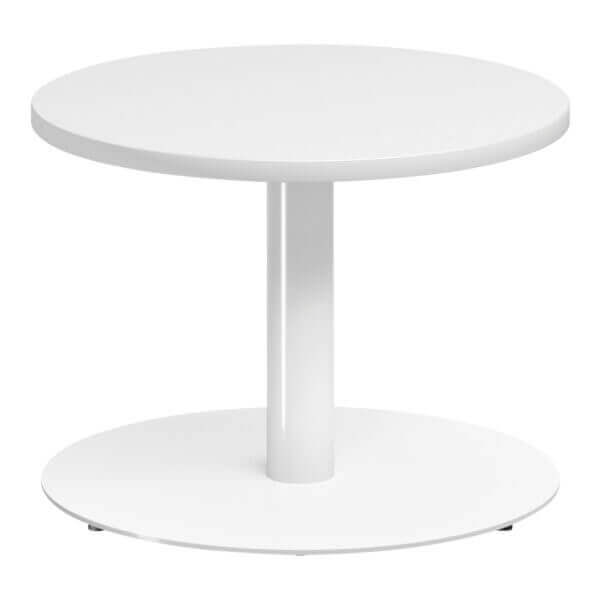 round side table 600mm DIA white