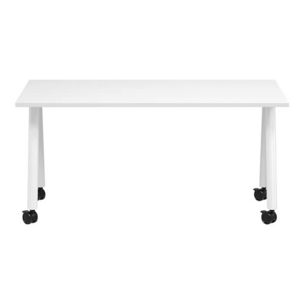 A Frame Training Table with castors 1500x750 front White