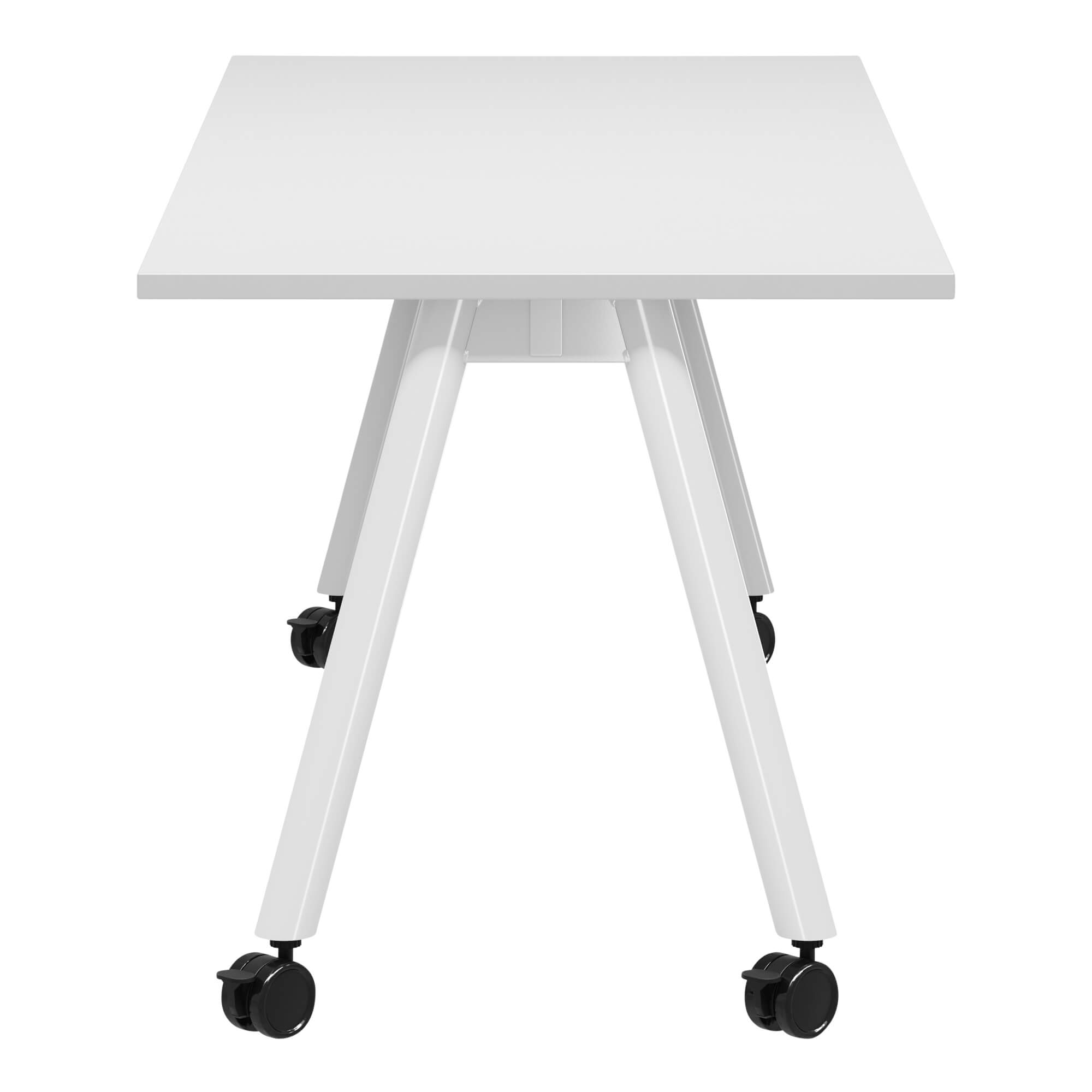 A Frame Training Table with castors 1800x750 side White
