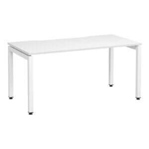 U Frame Square Leg Desk 1500x750 front angle White