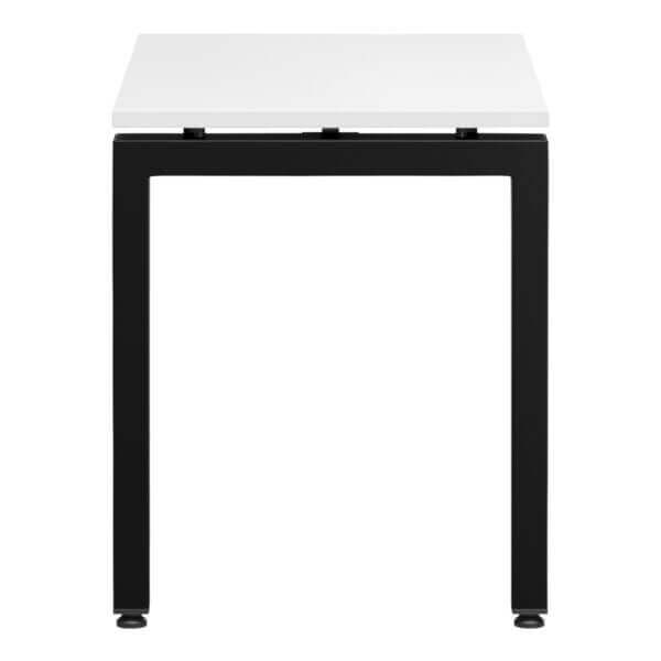 U Frame Square Leg Desk 900x600 Return bacl White/Black Frame
