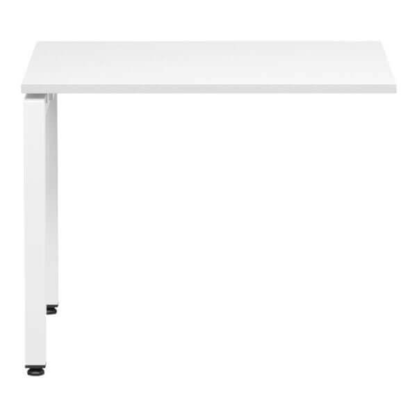 U Frame Square Leg Desk 900x600 Return Front White
