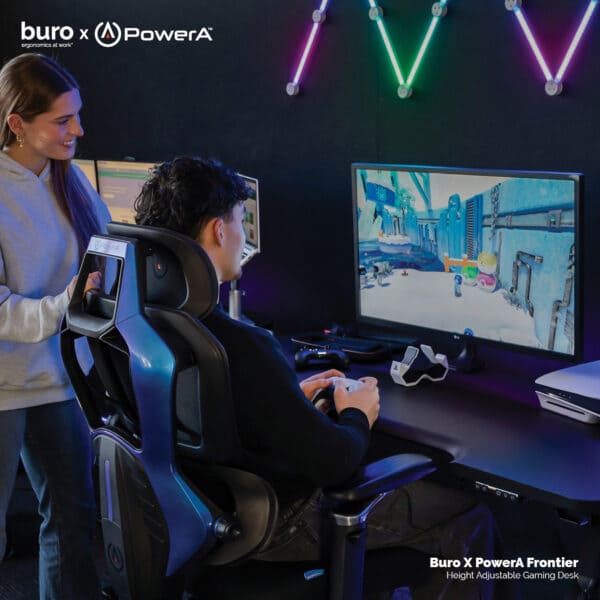Buro Frontier Gaming Height Adjustable Desk Black