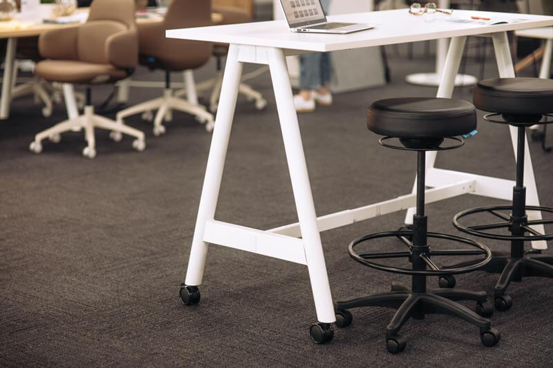 buro-polo-drafting-stools-at-casual-office-meeting-high-table buro polo drafting stools at casual office meeting high table