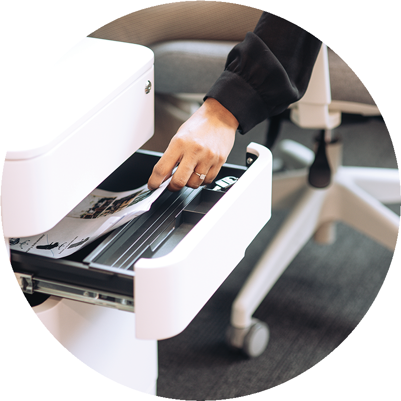 white-mobile-pedestal-with-open-top-drawer